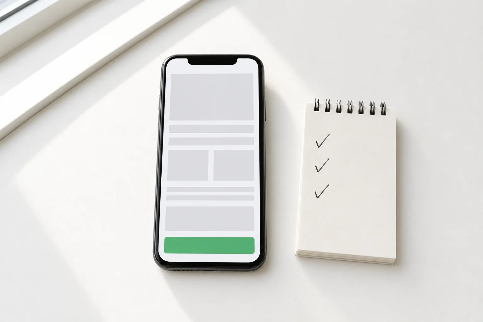 Tampilan mobile-first untuk halaman penjualan dan CTA WhatsApp